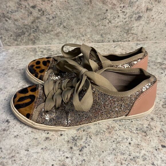 Kurt Geiger leopard sparkle sneakers - Picture 4 of 10